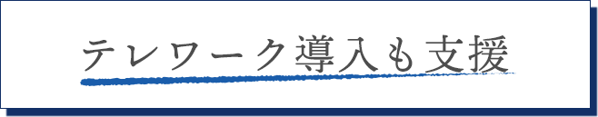 テレワーク導入も支援